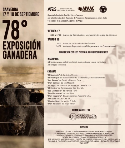 Todo listo para la 78º Expo Rural de Saavedra