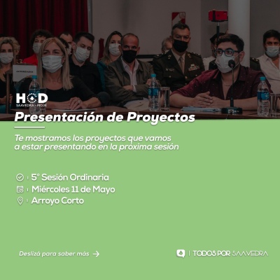 PRESENTACI&Oacute;N DE PROYECTOS DE TODOS POR SAAVEDRA