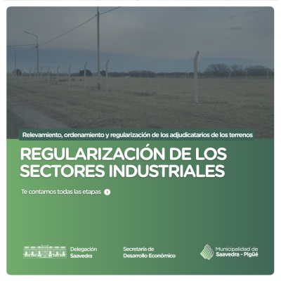 Plan de Regularización de lotes en el Sector Industrial de Saavedra 