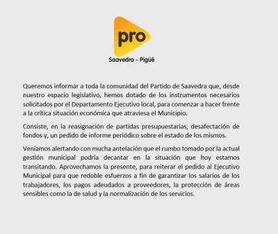 Comunicado del PRO