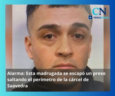 Buscan a un preso que se fugó de la Unidad Penal de Saavedra
