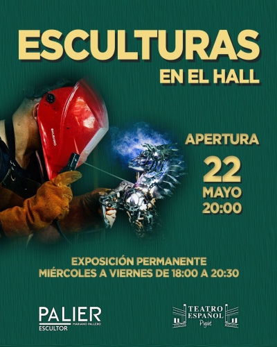 Mariano Pallero inaugura su primera muestra de esculturas antes de viajar a Qatar