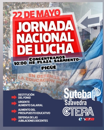 CTERA repudia la modificación del artículo 10º de la Ley de Financiamiento Educativo